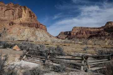 Desert with fence