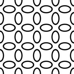 Black and white abstract ellipse ring pattern background