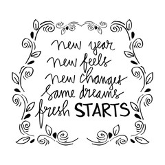 New year, new feel, new changes, some dreams, fresh start.