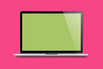 Laptop isolated Vintage style.