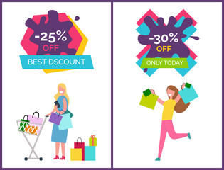 -25 Off Best Discounts Today Vector Illustration