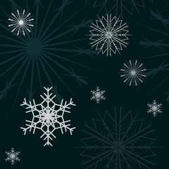 Fototapeta na wymiar Seamless pattern with snowflakes for design of New Year holidays
