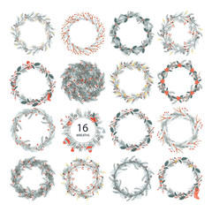 Cute hipster wreaths