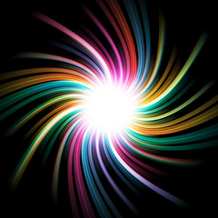 Obraz premium Abstract bright and colorful swirl lines background.