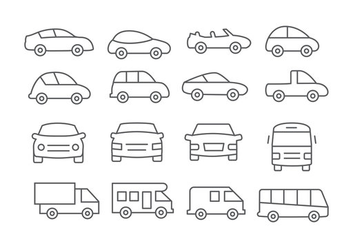 Car Line Icons