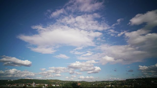 Time lapse clouds on sky