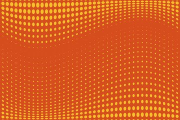 Abstract wavy halftone pattern. Comic background. Dotted backdrop with circles, dots, point large scale. 