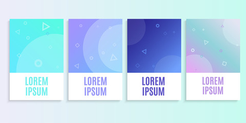 Modern abstract covers. Gradient background with geometric shapes. Vector illustration