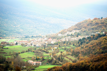 Aerial view of village at Urederra