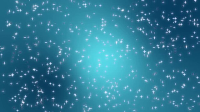 Sparkling glitter blue background with falling stars.