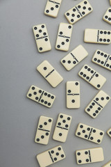 Domino background. Business strategy concept