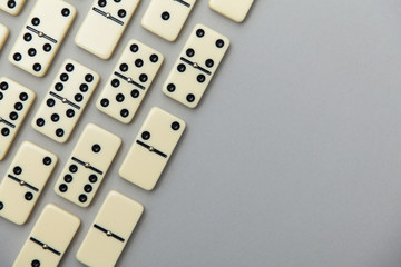 Domino background. Business strategy concept