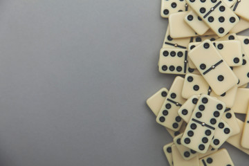 Domino background. Business strategy concept