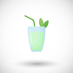 Mojito cocktail vector flat icon