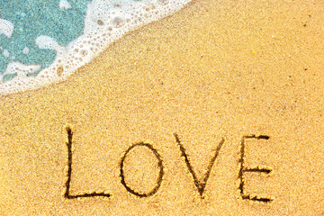 Wave on sandy beach