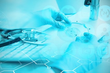 Composite image of medical icons set