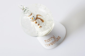 Snowman and snowflakes