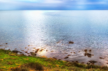 Reserve Great Utrish Anapa Krasnodar Krai Russia grass shore sea calm