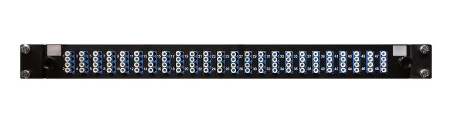 Fibre Optic Network Patch Panel With 48 High Density LC Connectors