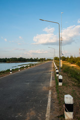 Road of Mae Jok Luang reservoir