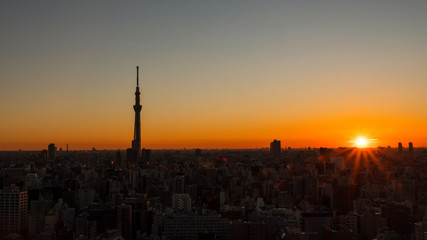 Sunrise of Tokyo cityscape 1