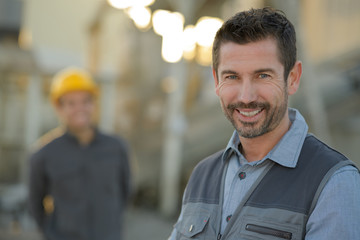 smiling happy handsome warehouse worker