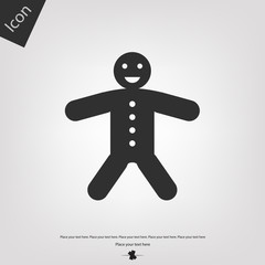 Gingerbread Man vector icon