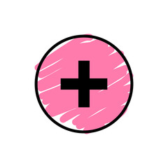 Obraz premium Plus button icon