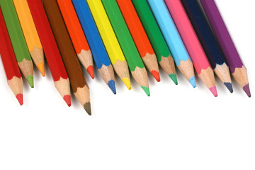 Student stationary and colorful pencils