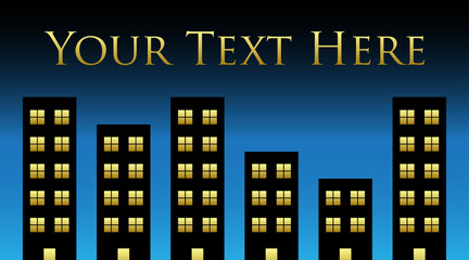 Fototapeta premium Vector illustration of black buildings
