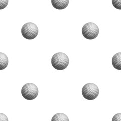 Seamless golf ball pattern on a white background