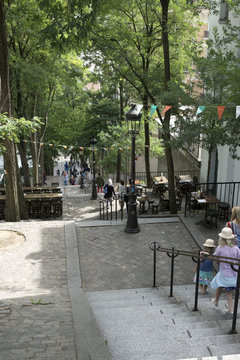 Escalier sur la butte Montmartre