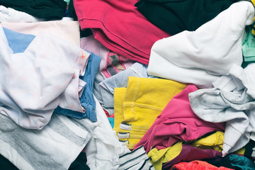 Clutter of clothes