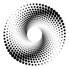Оригинальный абстрактный фон из круглых точек с местом для вставки текста или логотипа. Векторная иллюстрация.