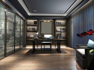 3d render of luxury working space