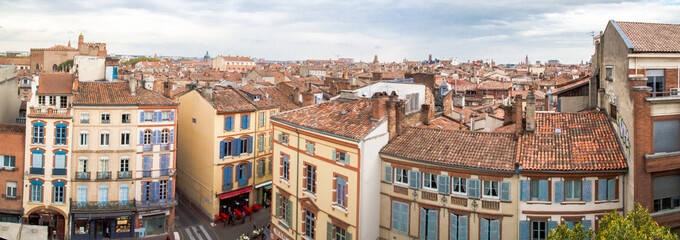Vue panoramique de Toulouse depuis Les Carmes