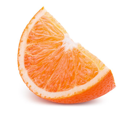 orange slice isolated on a white background