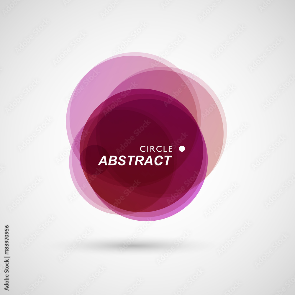 Aufkleber colored circles collected in abstract composition
