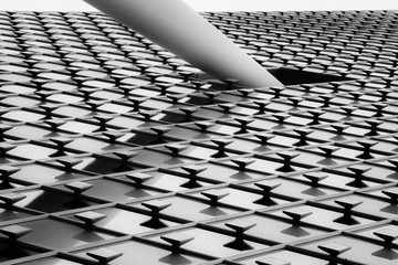 Abstract architecture in black and white