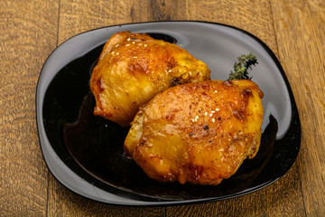 Roasted chicken thighs