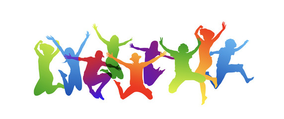 bambino, saltare, cromoterapia, gioco, giocare © xyz+