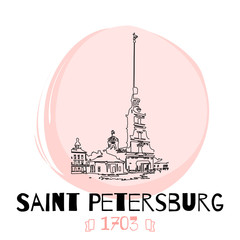 Saint-Petersburg Vector Illustration