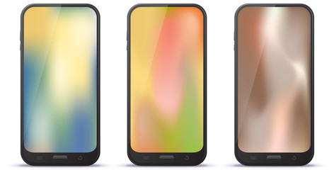 Smart Phone With Colorful Screens