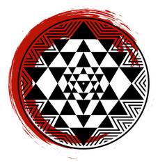 Sri Yantra vector symbol