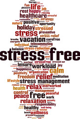 Obraz premium Stress free word cloud