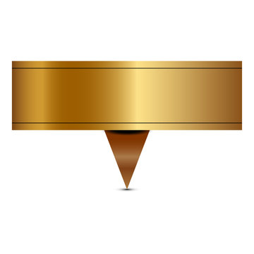 Vector illustration of golld ribbon