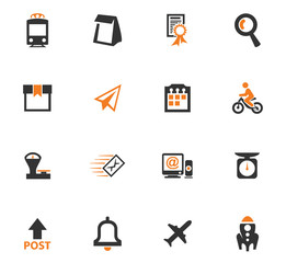 Post service icons set