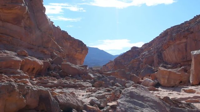 Colorful mountains at Sinai peninsula . Egypt .