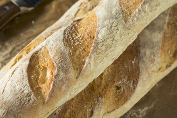 Homemade Crusty French Bread Baguette