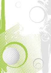 Vertical golf poster.Abstract green background.